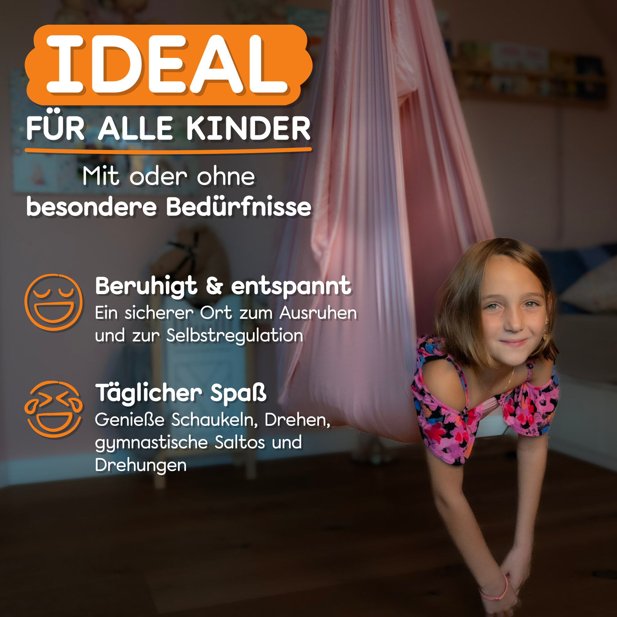 Nubbli Therapieschaukel 150 x 280 cm - doppellagig