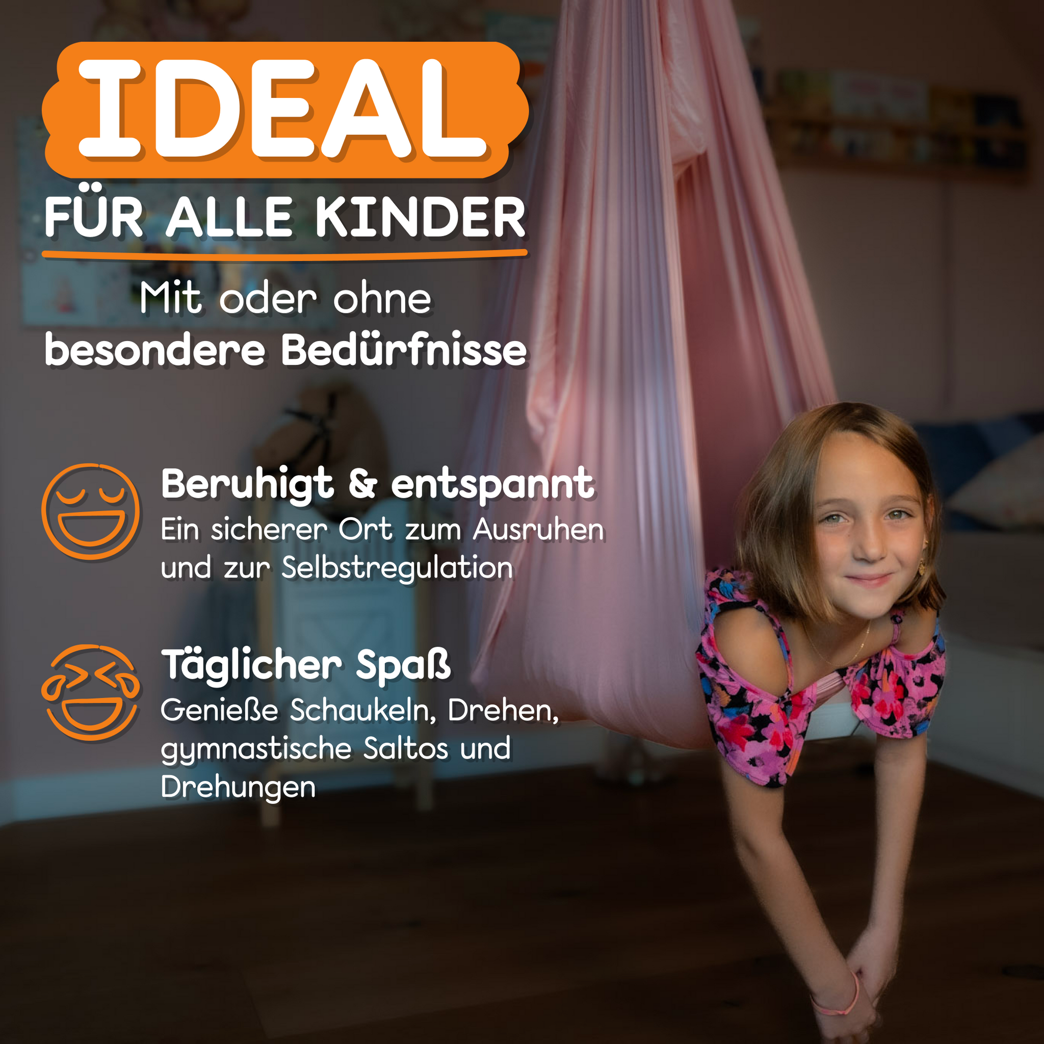 Nubbli Therapieschaukel 150 x 280 cm - doppellagig
